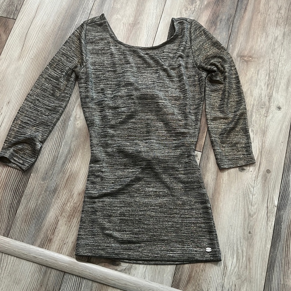 Guess bronze shimmer holiday top